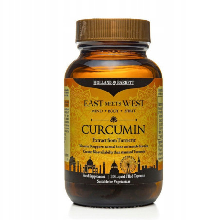 Suplement Prozdrowotny Holland & Barrett East Meets West Curcumin 30kaps