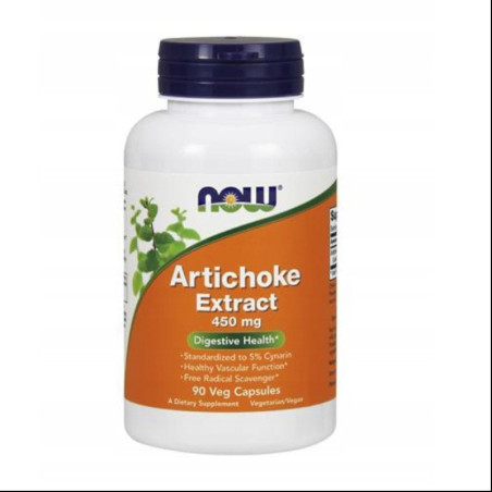 Prawidłowe Trawienie Now Foods Artichoke Extract 450mg 90kaps