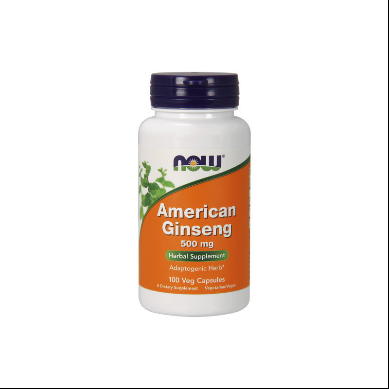NOW Foods American Ginseng 500mg 100 kaps - Adaptogen na stres