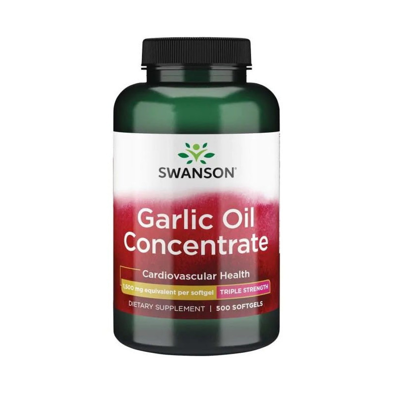 Swanson Garlic Oil Concentrate 500 Softgels - Czosnek na Serce