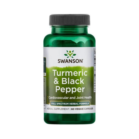Swanson Turmeric & Black Pepper 60vkaps - Kurkuma z pieprzem dla zdrowia