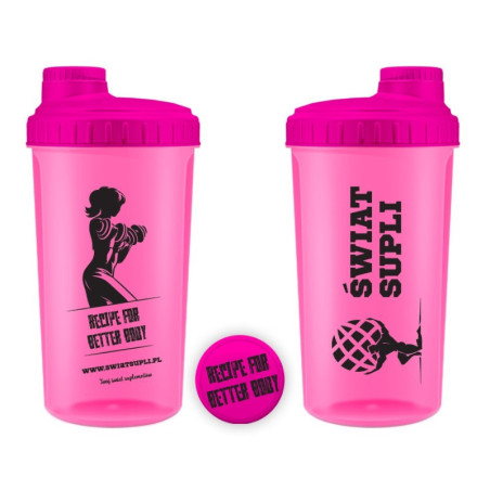 Shaker Świat Supli 0,7L Różowy
