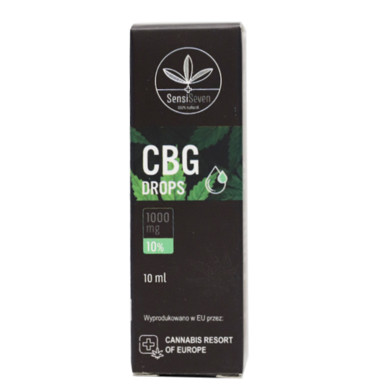 SensiSeven Krople CBG 10% 10ml - Wsparcie Mózgu i Regeneracja