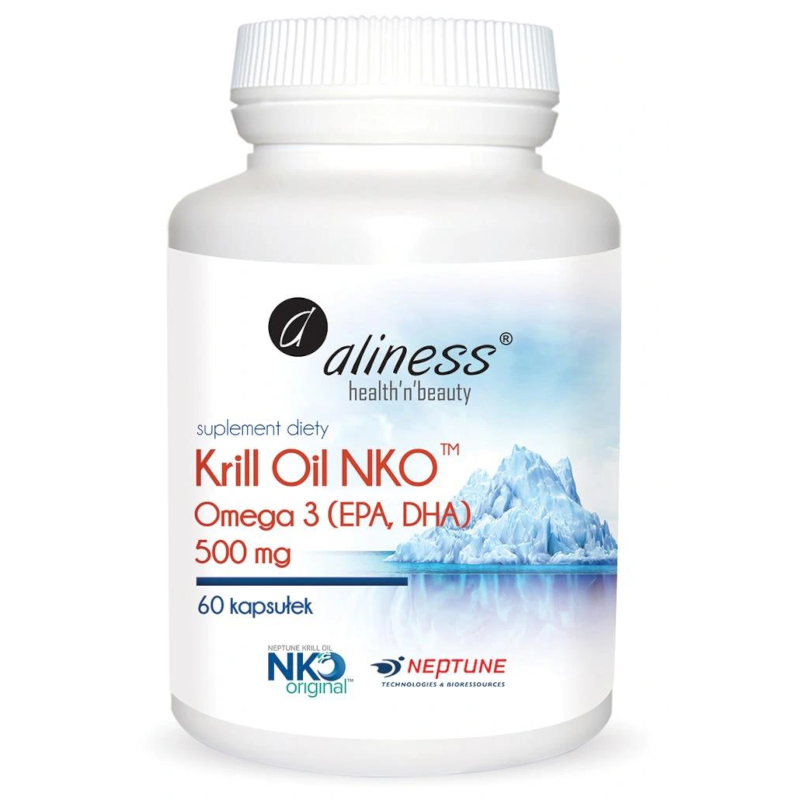 Aliness Krill Oil NKO 500mg 60 kaps - Kwasy Omega 3-6-9