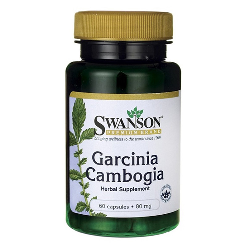 Swanson Garcinia Cambogia 80mg 60kaps - Kontrola Apetytu i Spalanie Tłuszczu