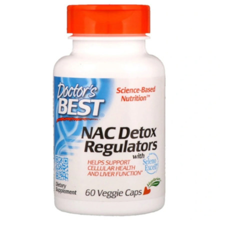 Doctor's Best NAC Detox Regulators 60vkaps - Wsparcie wątroby i detoksykacja