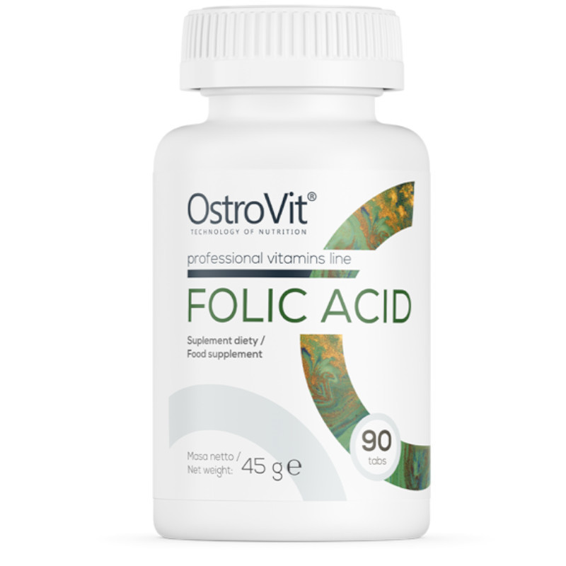 OstroVit Folic Acid 90 tab - Kwas Foliowy dla Kobiet w Ciąży