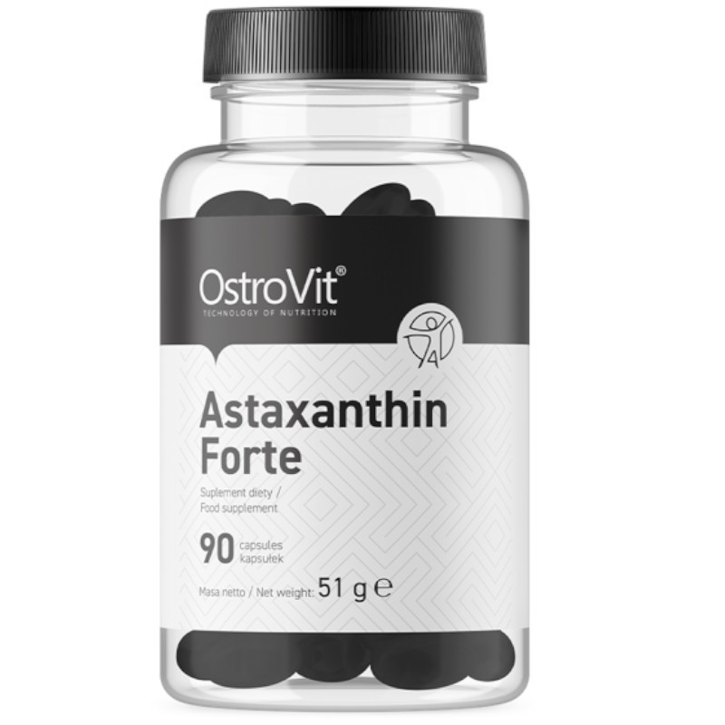 OstroVit Astaxanthin Forte 90 kaps - Antyoksydant na wzrok i skórę