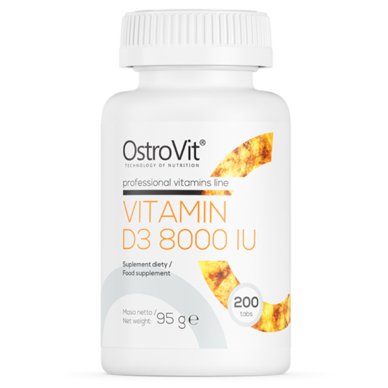 OstroVit Vitamin D3 8000IU 200tab - Witamina D3 dla odporności