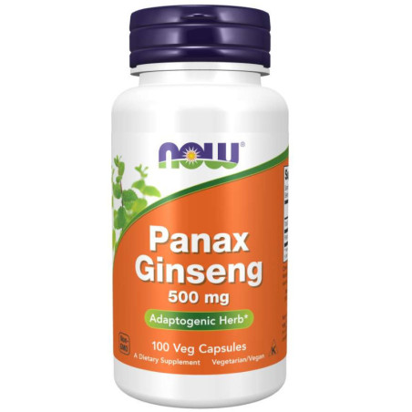 NOW Foods Panax Ginseng Żeń-szeń Koreański 100 kaps - Energia i Koncentracja