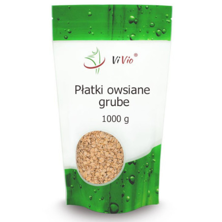Vi Vio Płatki Owsiane Grube 1000g - Zdrowa Żywność