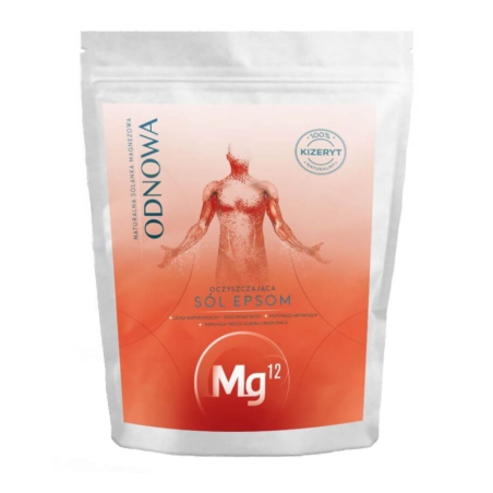 Mg12 Odnowa Sól Epsom Oczyszczająca 4000g - Magnez na skurcze i stres