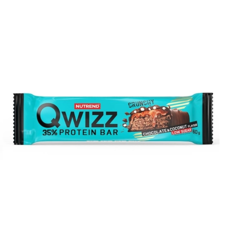 NUTREND Qwizz Bar Baton Proteinowy 60g - Wysokobiałkowy baton bez cukru