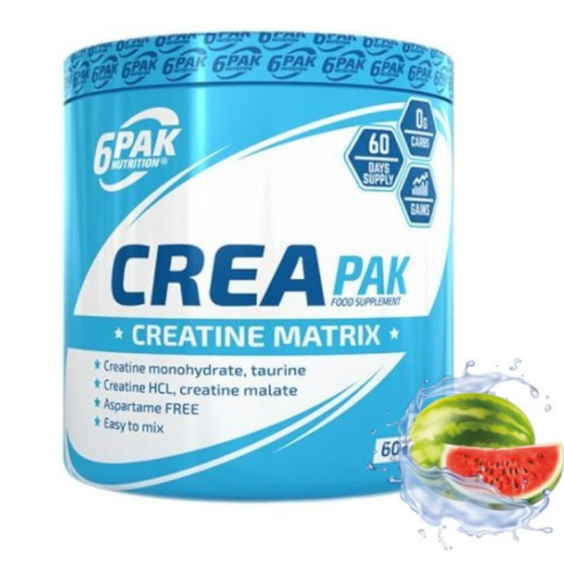 6PAK Creapak 330g - Stack kreatynowy dla siły i masy mięśniowej