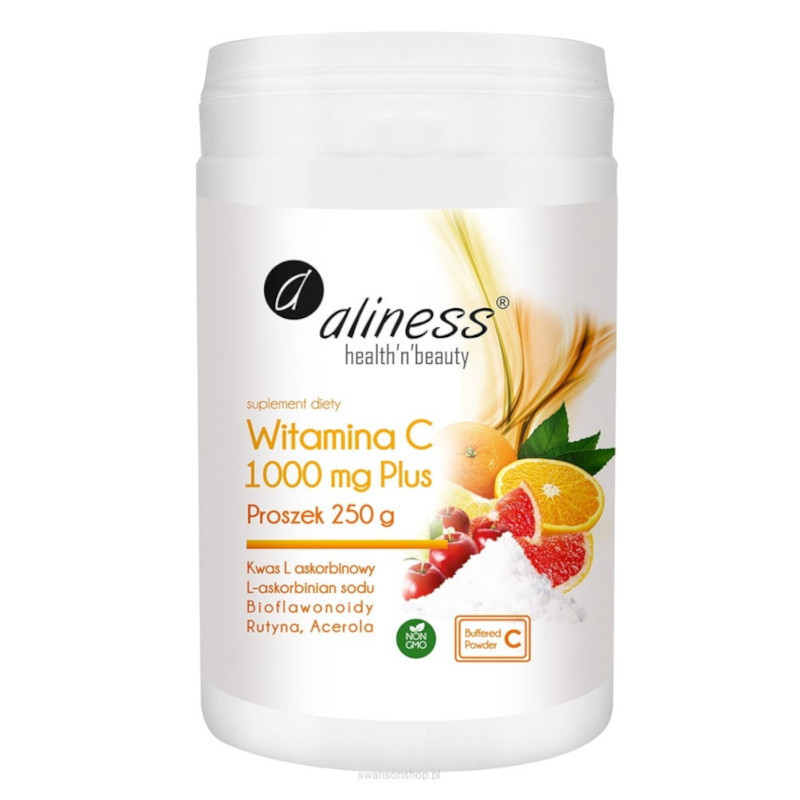 Aliness Witamina C 1000mg Plus 250g - Wsparcie odporności i zdrowia