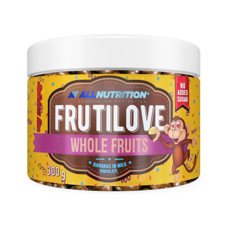 ALLNUTRITION Frutilove Banan Milk Choco 300g - Zdrowa przekąska bez cukru