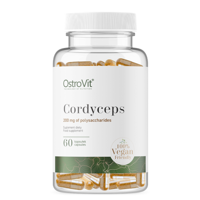 OstroVit Cordyceps 500mg 60kaps - Adaptogen na stres i witalność