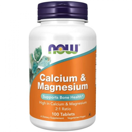 NOW Foods Magnesium & Calcium with Zinc & D3 100tab - Suplement diety