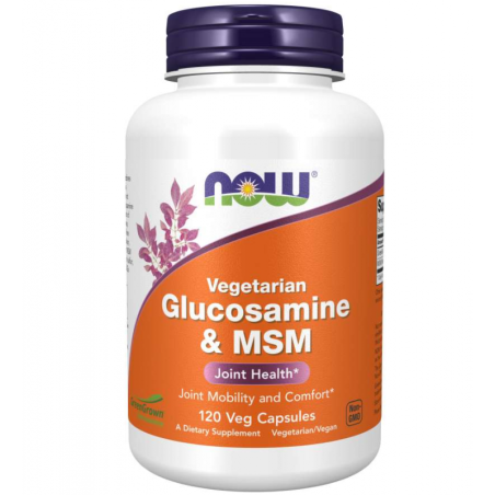 NOW Foods Glucosamine & MSM Vegetarian 120vkaps - Regeneracja Stawów