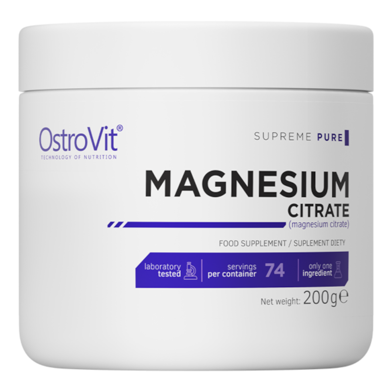 OstroVit Magnesium Citrate 200g - Cytrynian Magnezu w Proszku