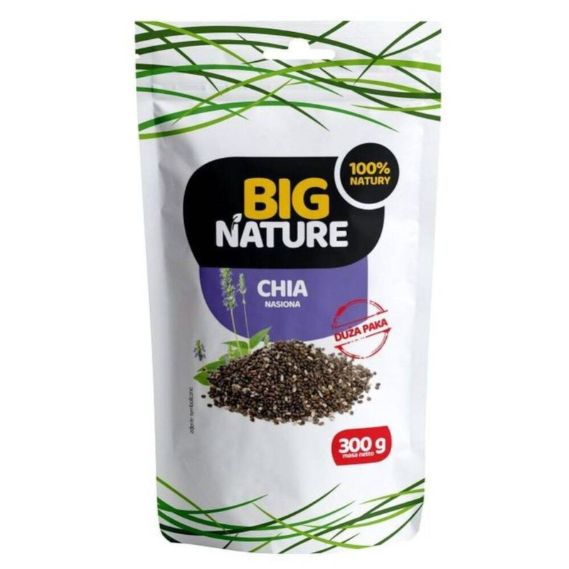 Big Nature Nasiona Chia 300g - Zdrowe Źródło Omega-3 i Błonnika