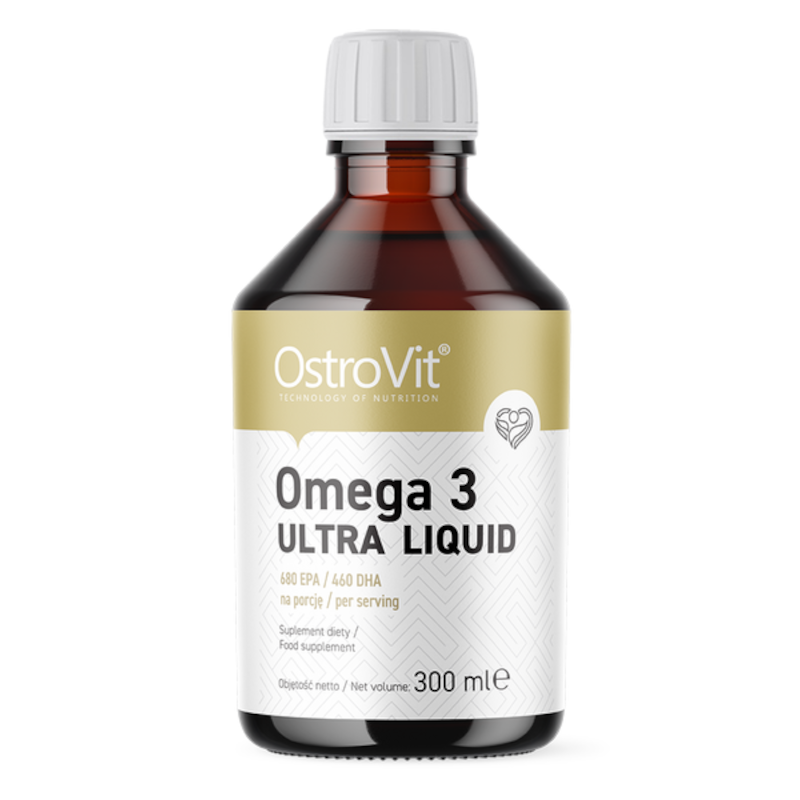 OstroVit Omega 3 Ultra Liquid 300ml - Kwasy Omega 3, EPA, DHA