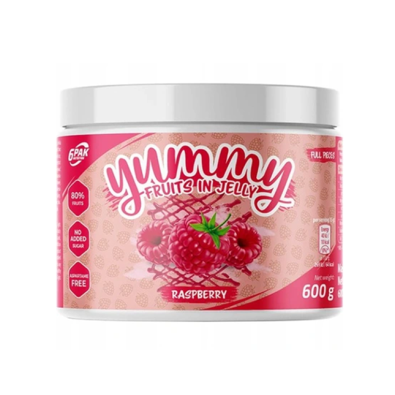 6PAK Fruits In Jelly Malinowy 600g - Frużelina Bez Cukru