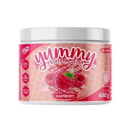 6PAK Fruits In Jelly Malinowy 600g - Frużelina Bez Cukru