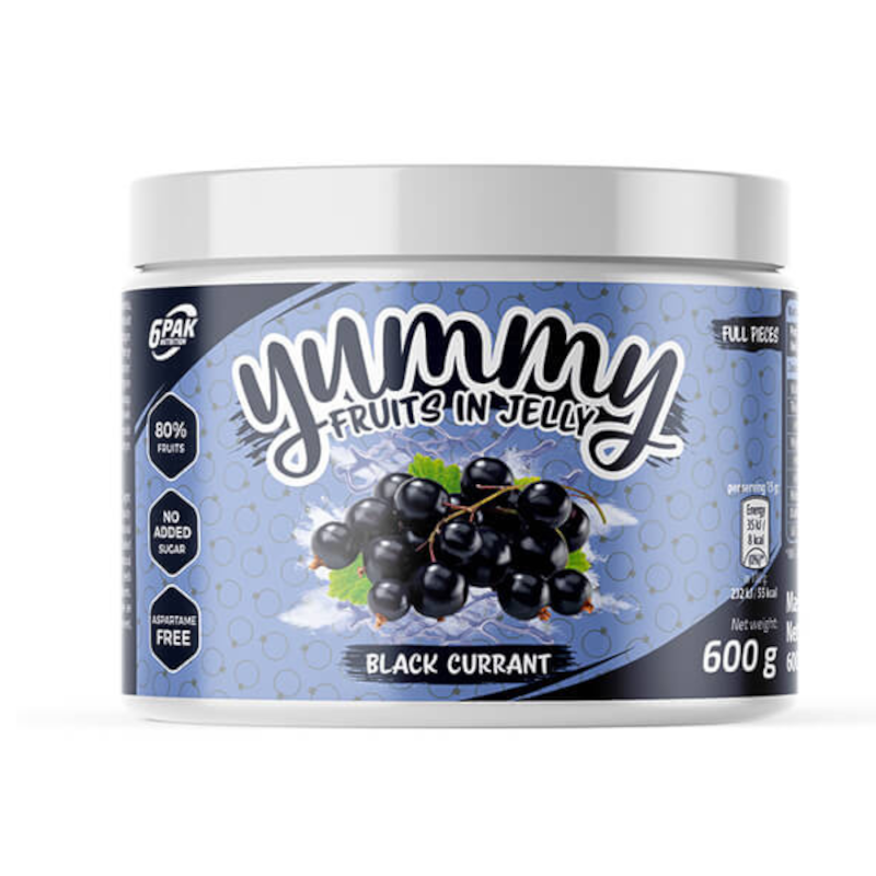 6PAK Fruits In Jelly Porzeczkowy 600g - Frużelina bez cukru