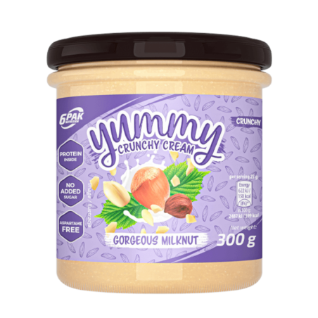 6PAK Yummy Crunchy Cream Ciasteczkowo-Orzechowy 300g - Krem Dietetyczny