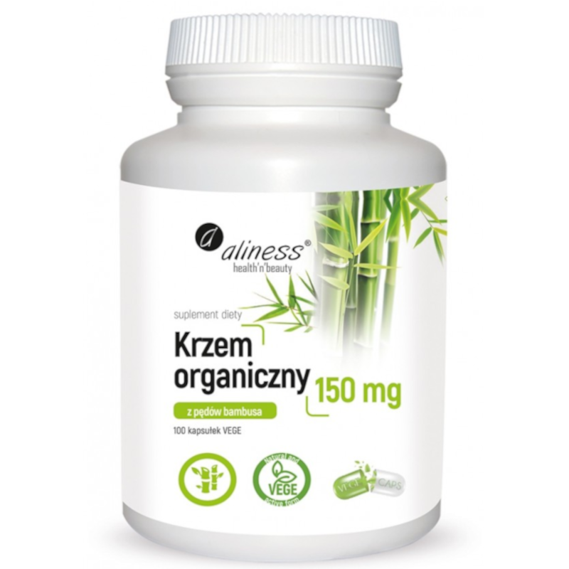 Aliness Krzem Organiczny 150mg 100 kaps. - wsparcie dla skóry, włosów i stawów