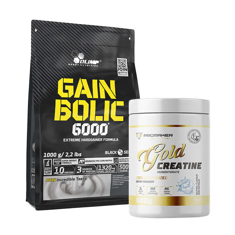 Olimp Gain Bolic 6000 + Promaker Kreatyna - Zestaw na Masę
