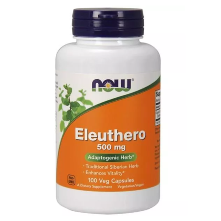 NOW Foods Eleuthero Żeń-szeń Syberyjski 500mg - Adaptogen na stres