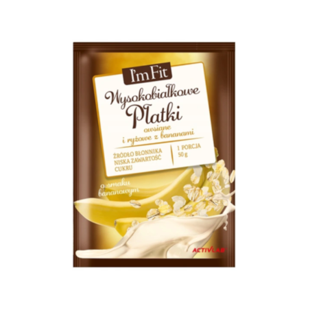 Activlab Płatki Owsiane i Ryżowe z Bananami 50g | Zdrowe Śniadanie