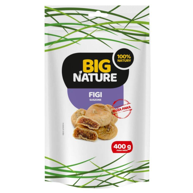 Big Nature Figi Suszone 400g - Zdrowa przekąska bogata w witaminy i minerały