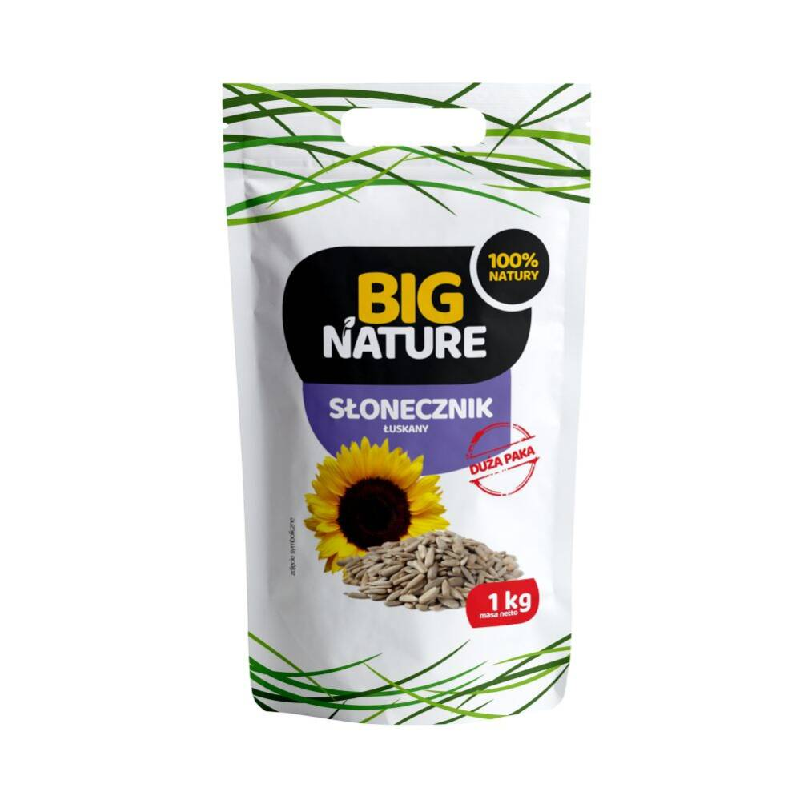 Big Nature Słonecznik Łuskany 1000g - Zdrowe przekąski