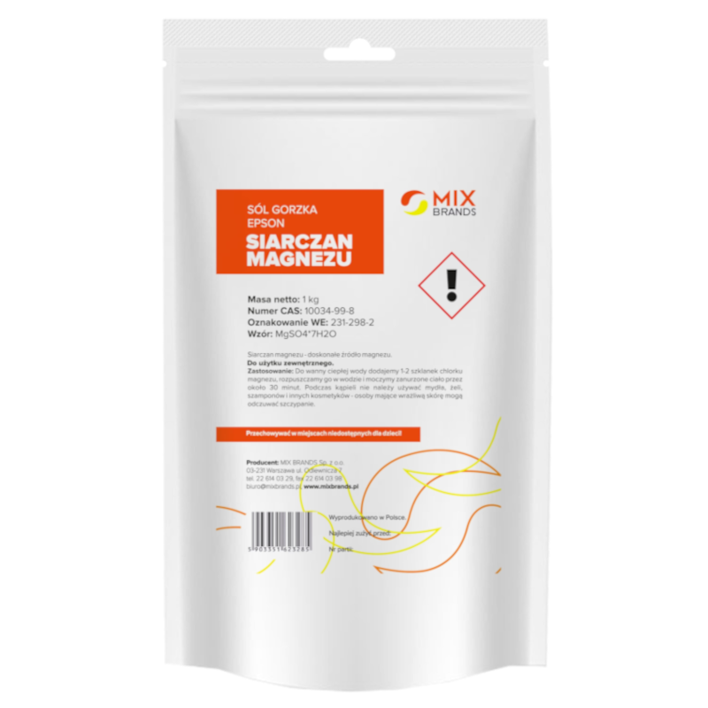 Big Nature Siarczan Magnezu Sól Epsom 1000g - Magnez na skurcze i stres