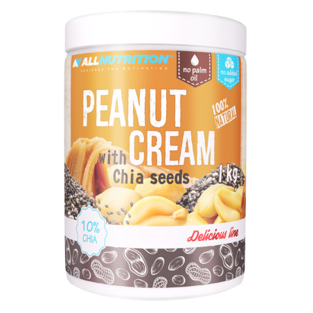 ALLNUTRITION Peanut Cream with Chia Seeds 1000g - Zdrowe Masło Orzechowe