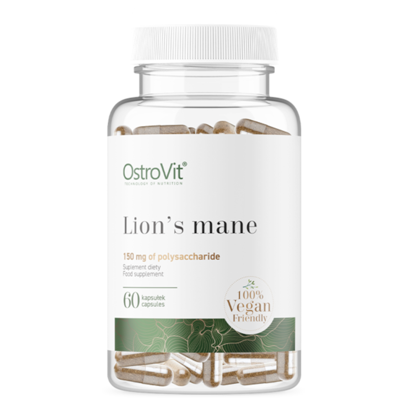 OstroVit Lion's Mane Vege 60 kaps - Pamięć i Koncentracja