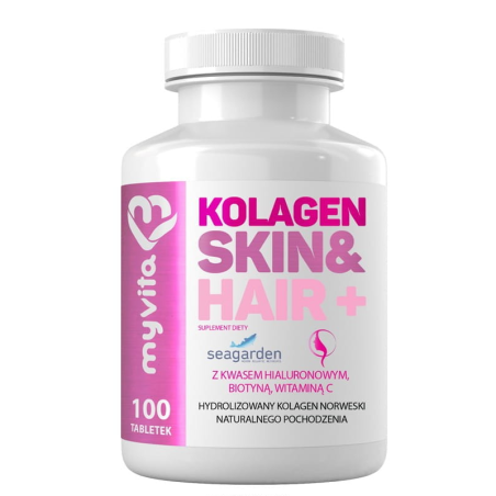MyVita Kolagen Skin&Hair 100tab - na włosy, skórę, paznokcie