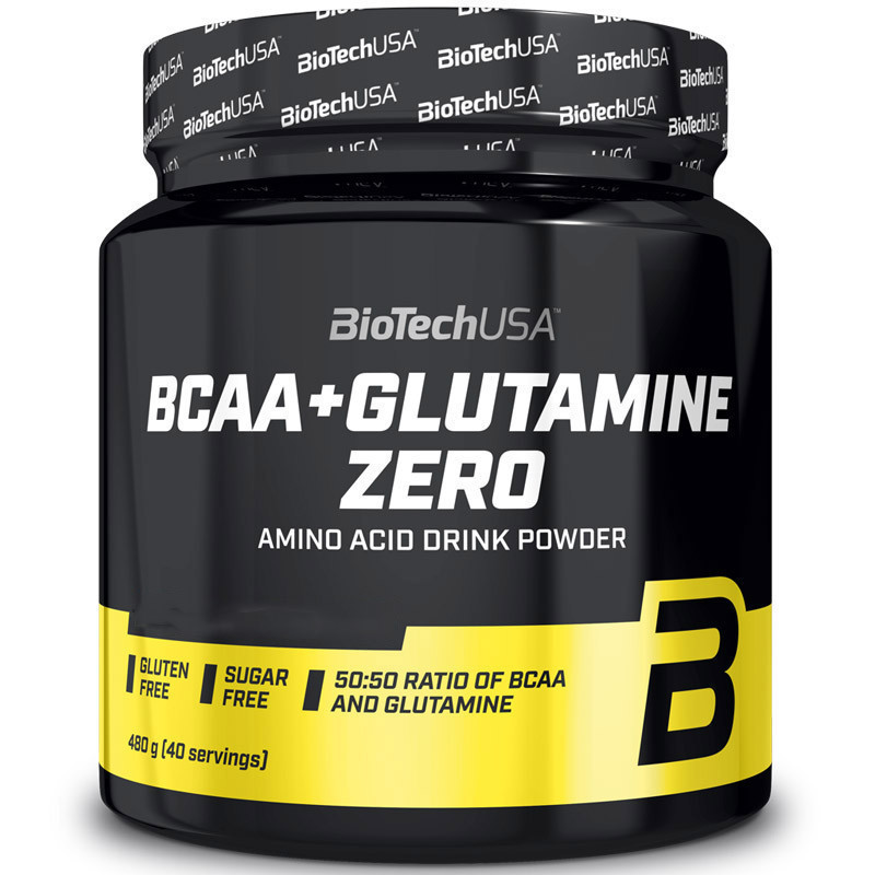 BioTechUSA BCAA + Glutamine Zero 480g - Aminokwasy na regenerację