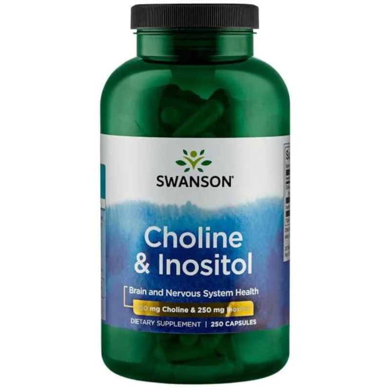Swanson Choline & Inositol 250kaps - Wsparcie Mózgu i Koncentracji