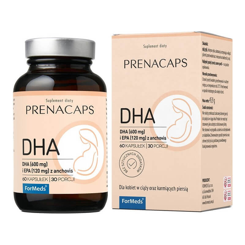 Formeds Prenacaps DHA 60 kaps - Kwasy Omega 3 dla kobiet w ciąży