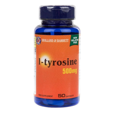Holland & Barrett L-Tyrosine 500mg 50 kaps. - Aminokwasy Tyrozyna
