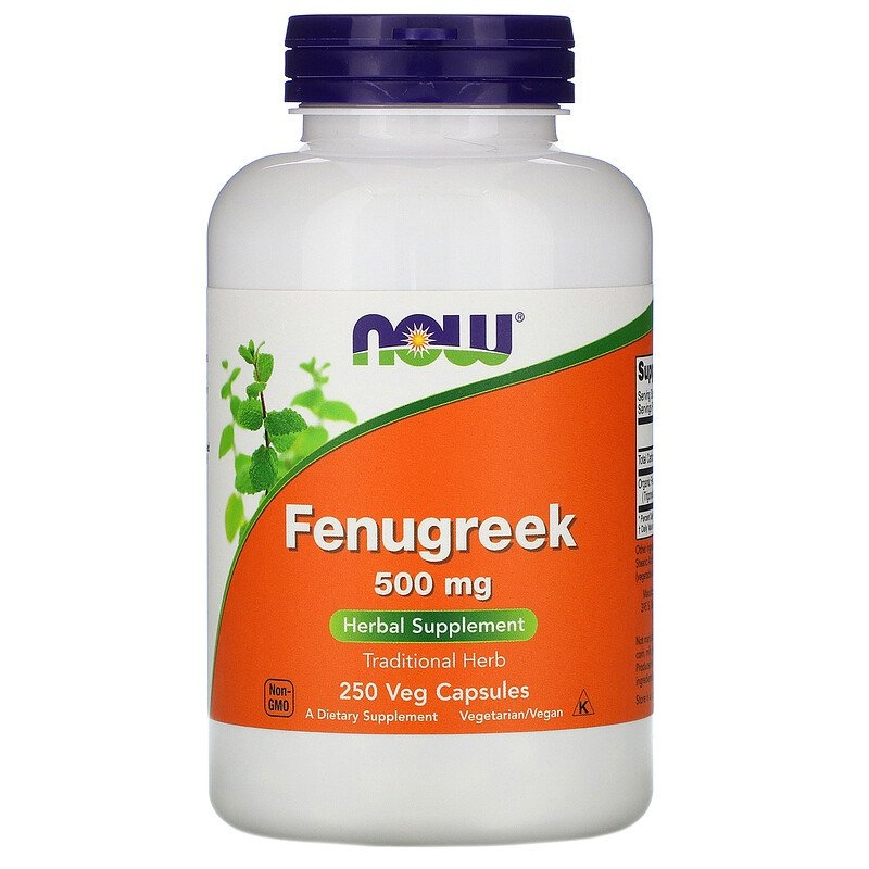 NOW Foods Kozieradka Fenugreek 500mg 250vkaps - Booster Testosteronu