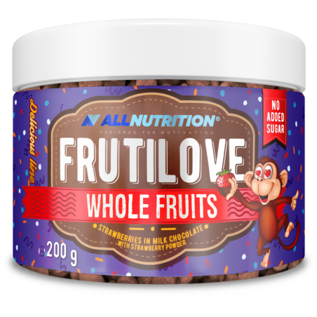 ALLNUTRITION Frutilove Truskawka w Czekoladzie 200g - Zdrowa Przekąska