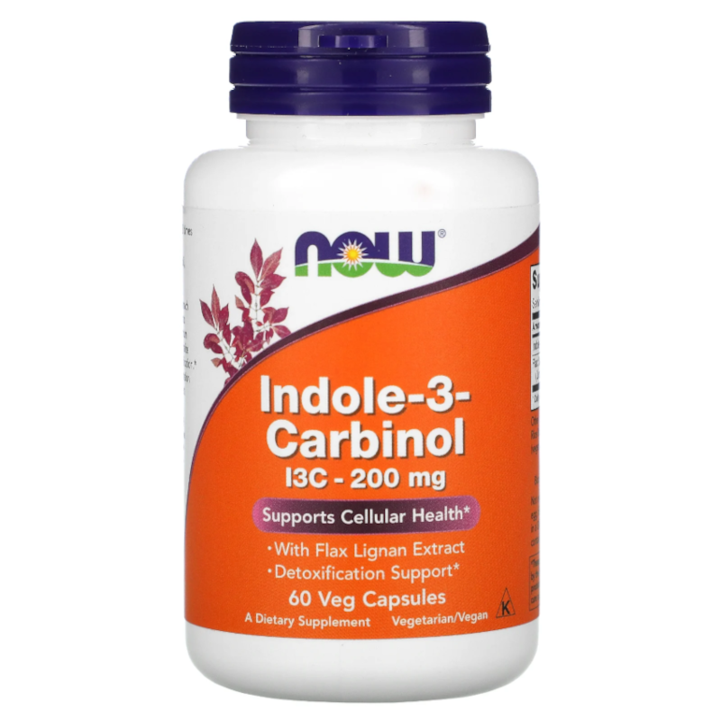 NOW Foods Indole-3-Carbinol 200mg 60vkaps - Booster Testosteronu