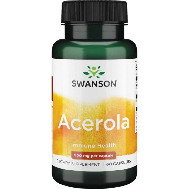 Swanson Acerola 500mg 60 kaps. - Naturalna Witamina C