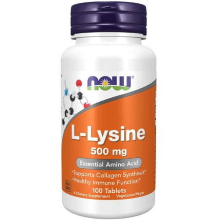 NOW Foods L-Lysine 500mg - Lizyna na odporność i regenerację