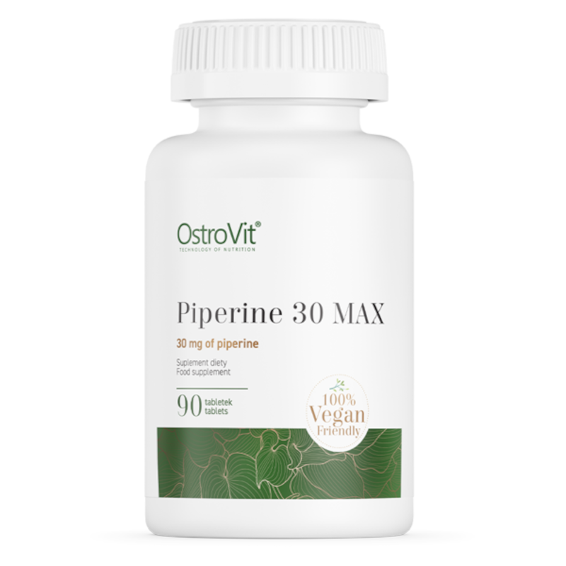OstroVit Piperine Max - 90 tabletek - Spalacz tłuszczu i wspomaganie trawienia